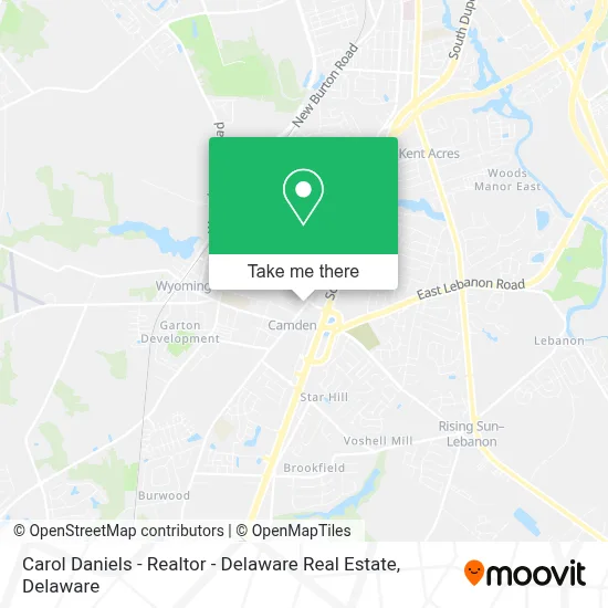 Carol Daniels - Realtor - Delaware Real Estate map