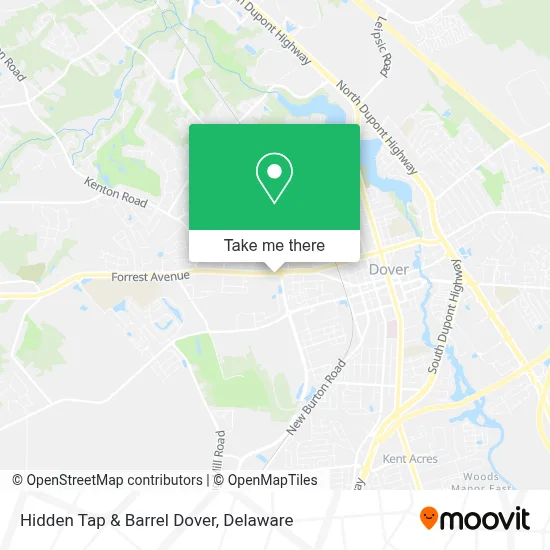 Hidden Tap & Barrel Dover map