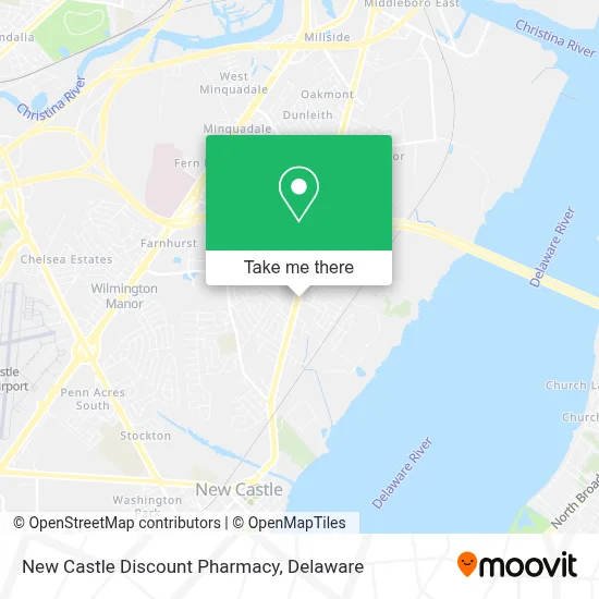 New Castle Discount Pharmacy map
