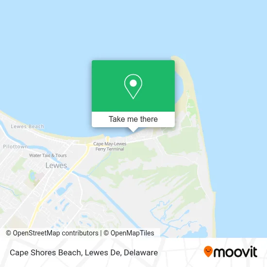 Cape Shores Beach, Lewes De map