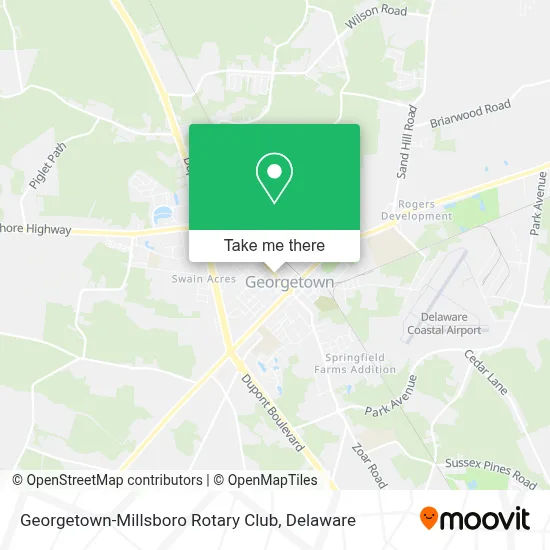 Georgetown-Millsboro Rotary Club map