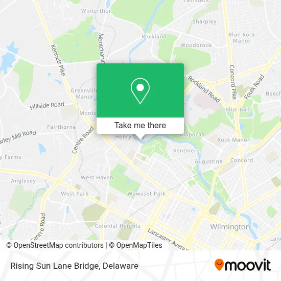 Rising Sun Lane Bridge map