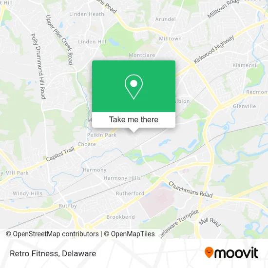 Retro Fitness map