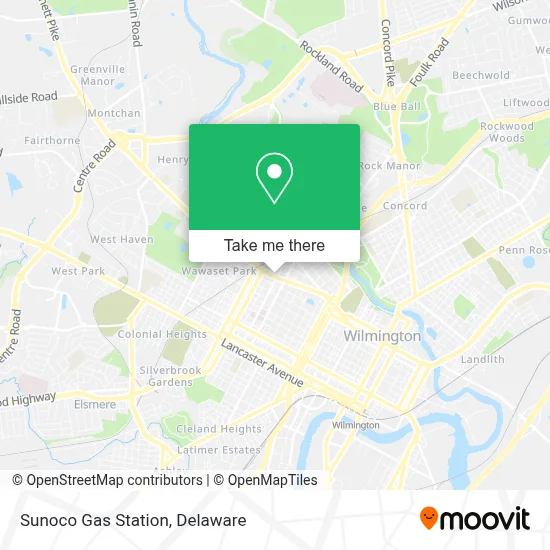 Sunoco Gas Station map