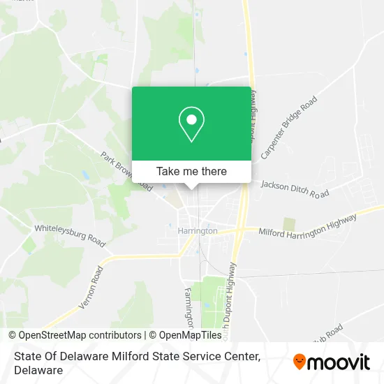 State Of Delaware Milford State Service Center map