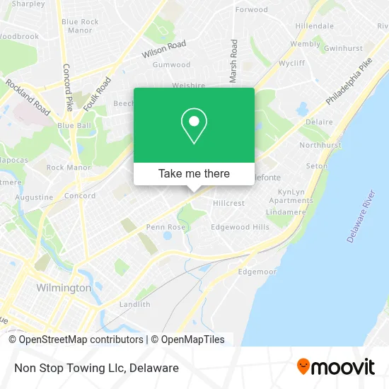 Non Stop Towing Llc map
