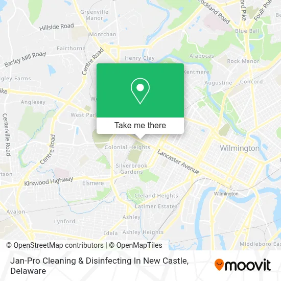Jan-Pro Cleaning & Disinfecting In New Castle map