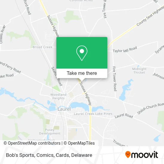 Bob's Sports, Comics, Cards map