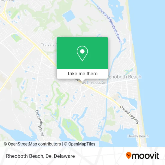 Rheoboth Beach, De map