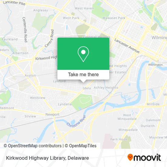 Kirkwood Highway Library map