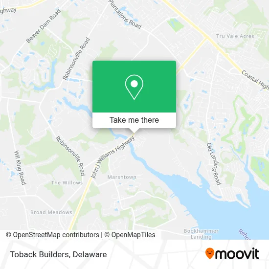 Toback Builders map