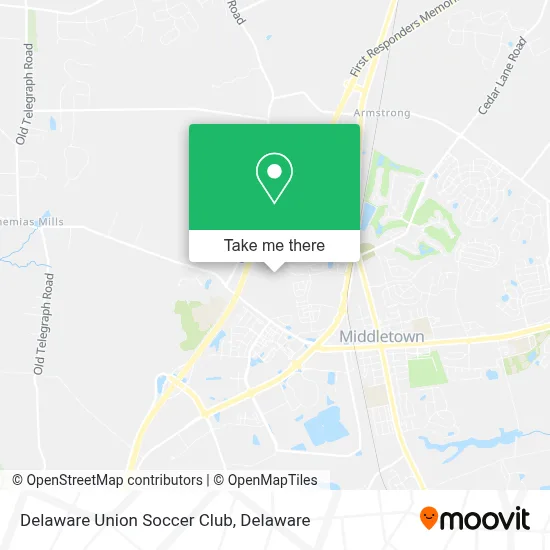 Delaware Union Soccer Club map
