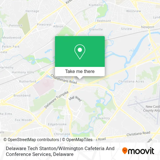 Delaware Tech Stanton / Wilmington Cafeteria And Conference Services map