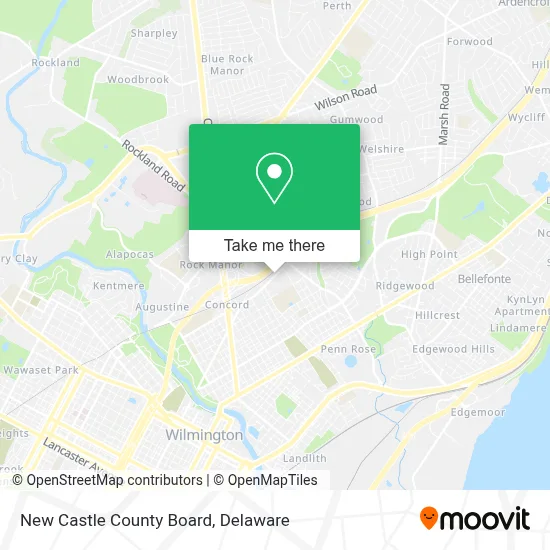 New Castle County Board map