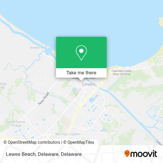 Lewes Beach, Delaware map