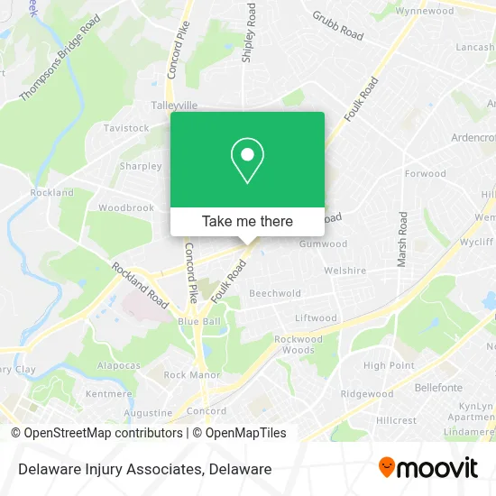 Delaware Injury Associates map