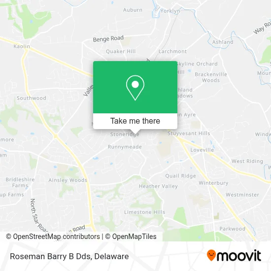 Roseman Barry B Dds map