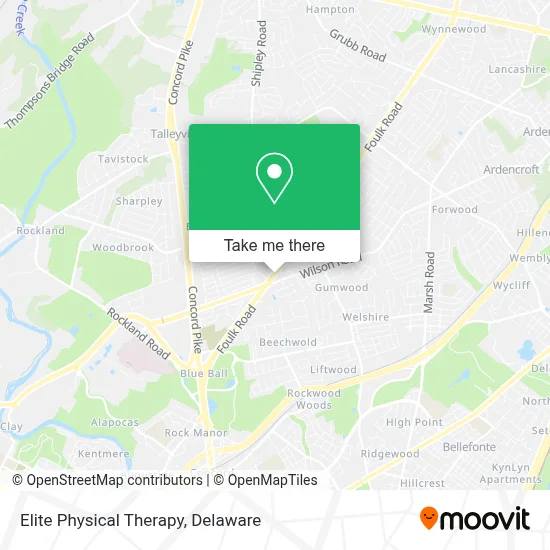 Elite Physical Therapy map