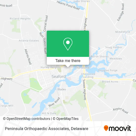 Peninsula Orthopaedic Associates map
