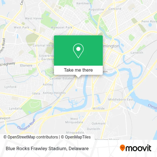 Blue Rocks Frawley Stadium map