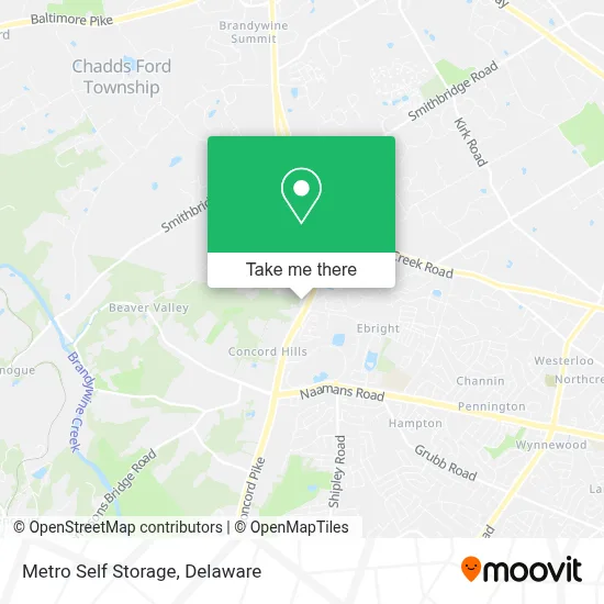 Metro Self Storage map