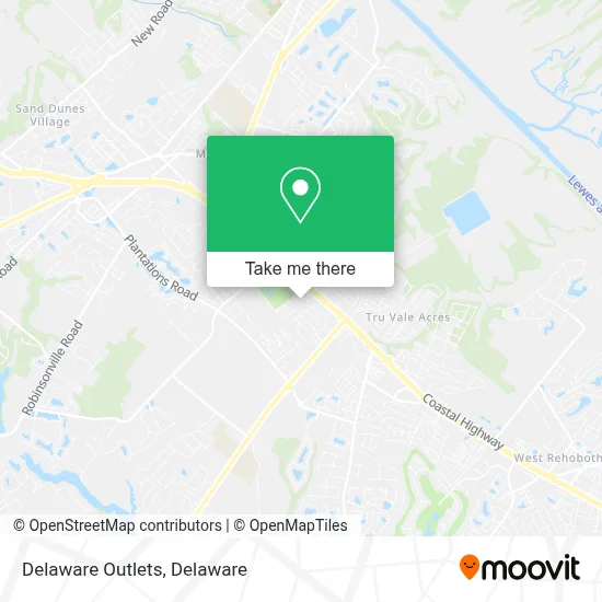 Delaware Outlets map