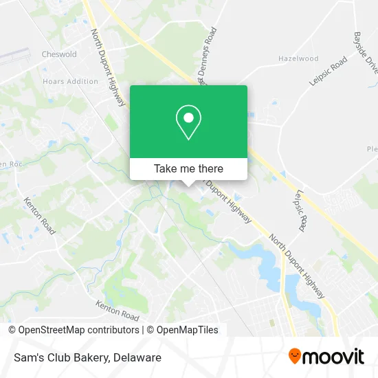 Sam's Club Bakery map