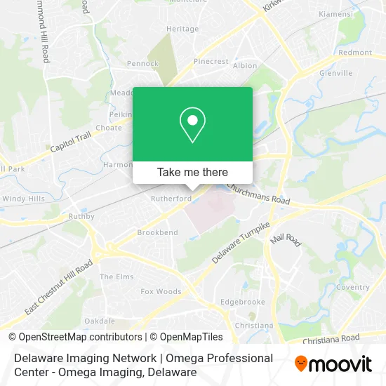 Delaware Imaging Network | Omega Professional Center - Omega Imaging map