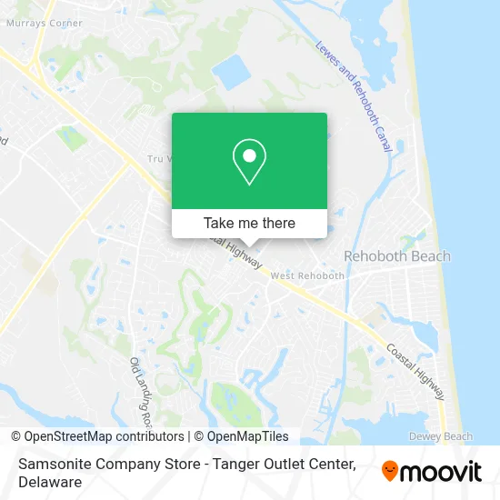 Samsonite Company Store - Tanger Outlet Center map