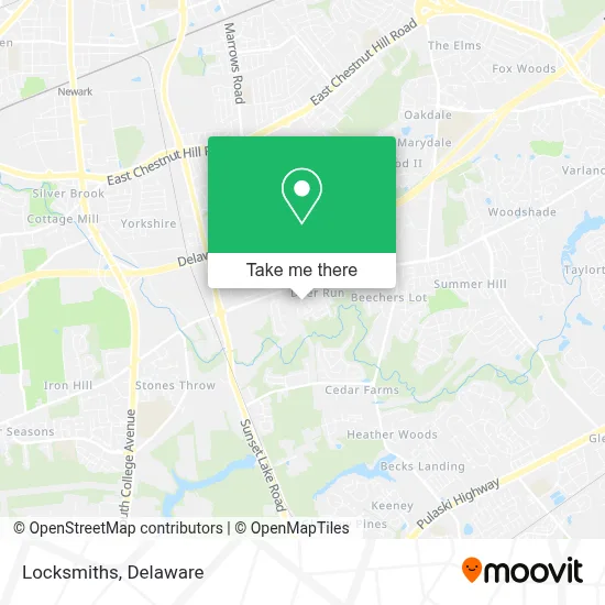 Locksmiths map
