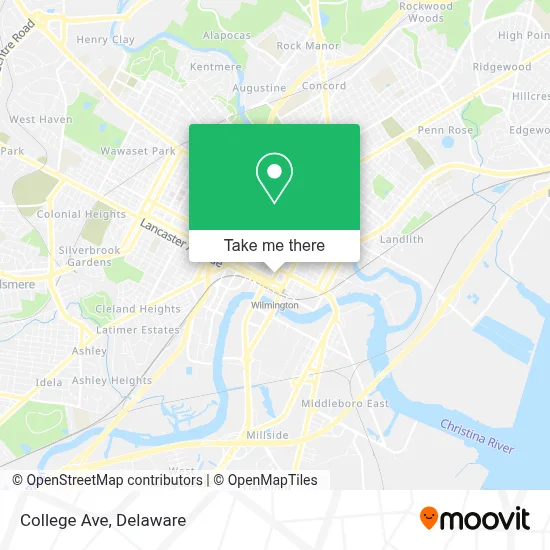 College Ave map