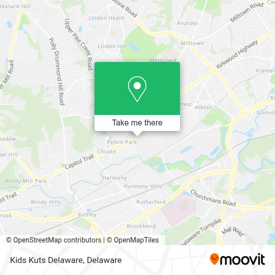 Kids Kuts Delaware map