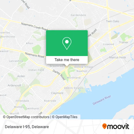 Delaware I-95 map