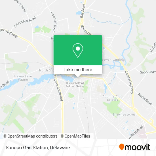 Sunoco Gas Station map
