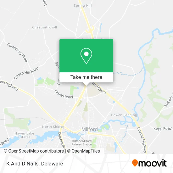 K And D Nails map