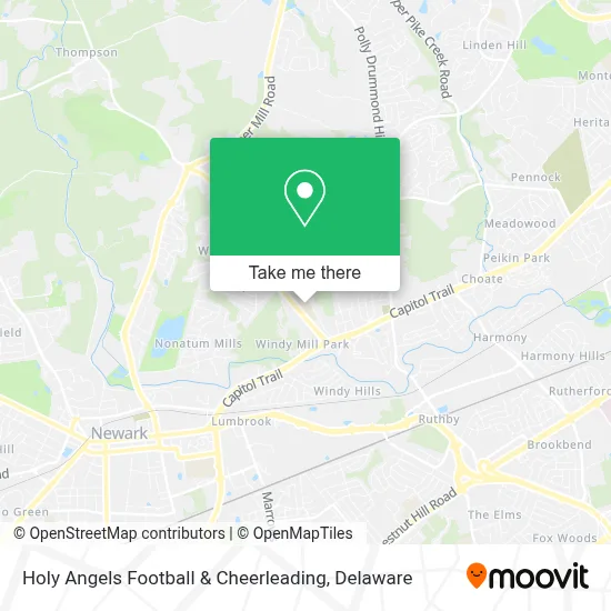 Holy Angels Football & Cheerleading map