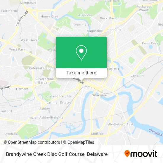 Brandywine Creek Disc Golf Course map