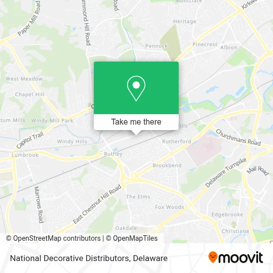 National Decorative Distributors map