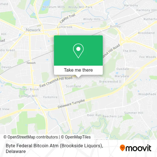 Byte Federal Bitcoin Atm (Brookside Liquors) map