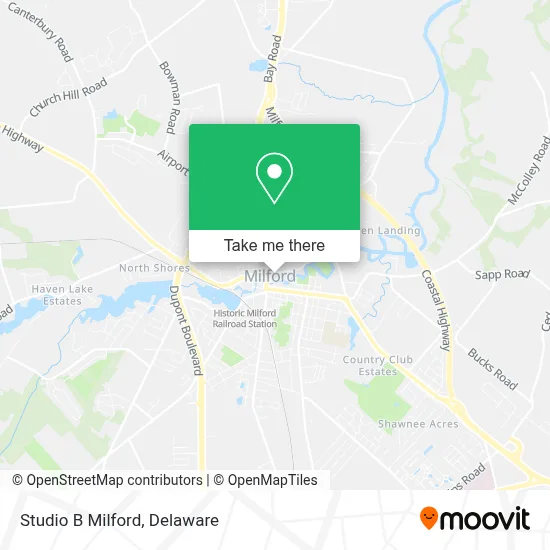 Studio B Milford map