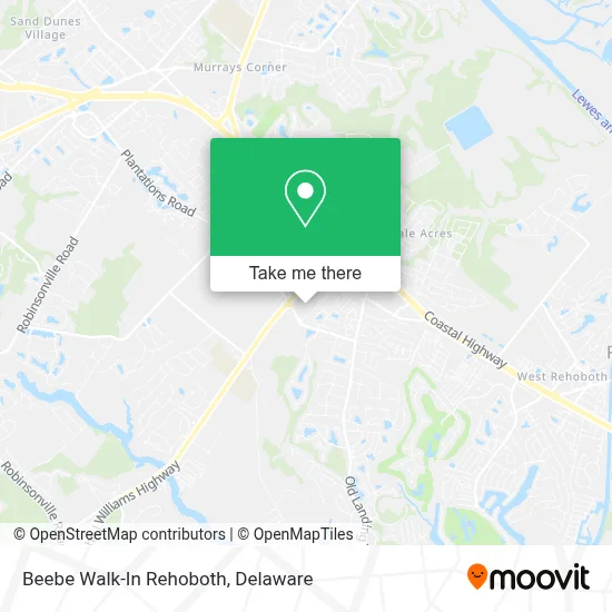 Beebe Walk-In Rehoboth map
