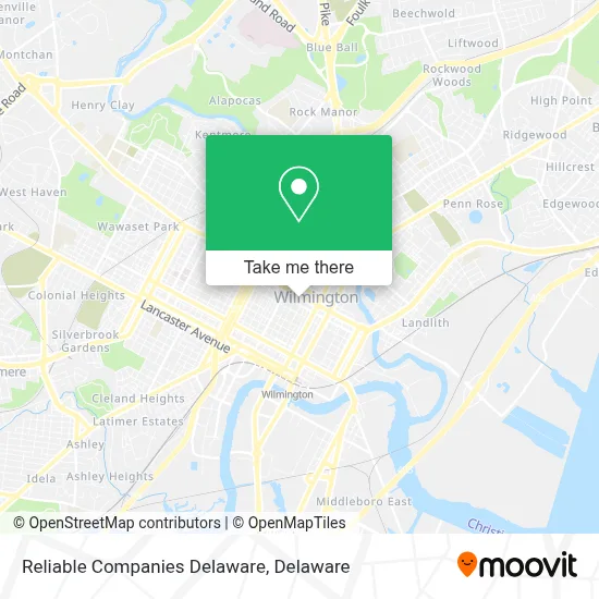 Reliable Companies Delaware map