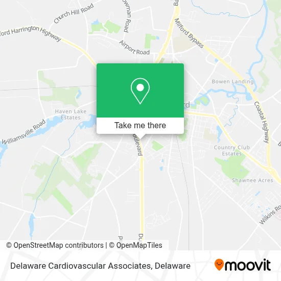 Delaware Cardiovascular Associates map