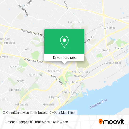 Grand Lodge Of Delaware map
