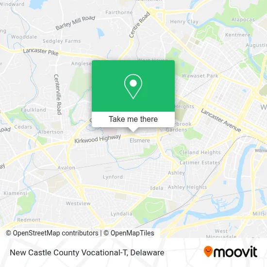 New Castle County Vocational-T map