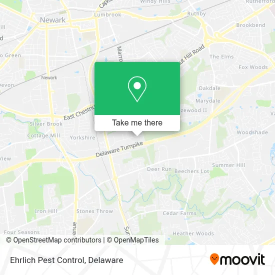 Ehrlich Pest Control map