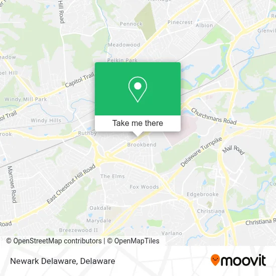 Newark Delaware map