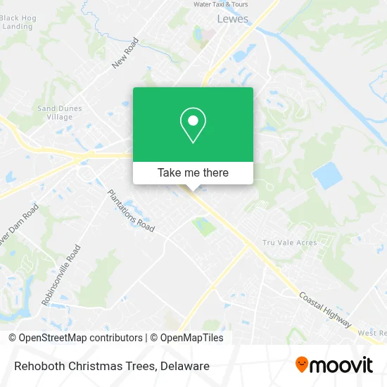 Rehoboth Christmas Trees map