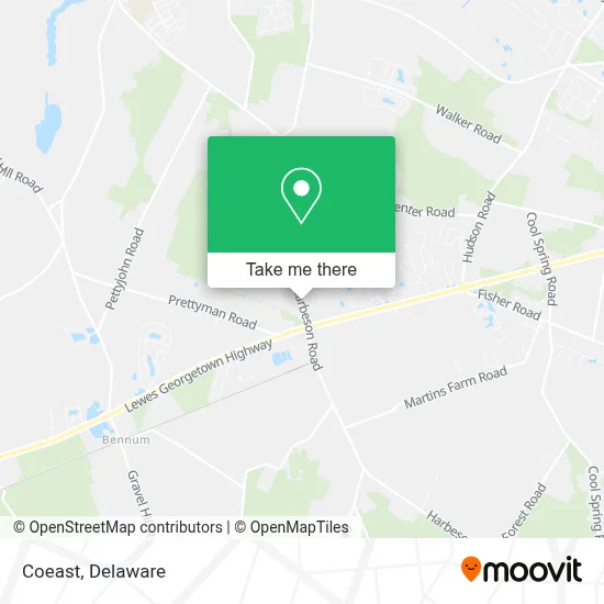Coeast map
