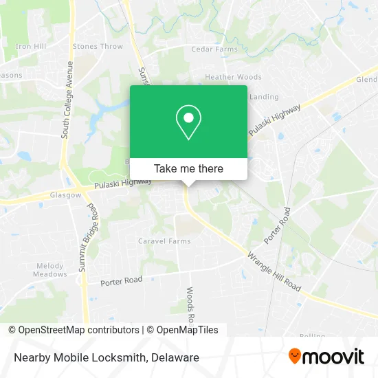 Nearby Mobile Locksmith map